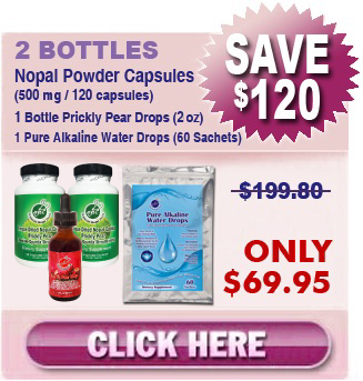 First Time Client - 2 Bottles Freeze Dried Nopal Powder Capsules & 1 Bottle Prickly Pear Drops & 1 Pure Alkaline Water Drops With Coral Calcium First Time Client - 2 Bottles Freeze Dried Nopal Powder Capsules & 1 Bottle Prickly Pear Drops & 1 Pure Alkaline Water Drops With Coral Calcium