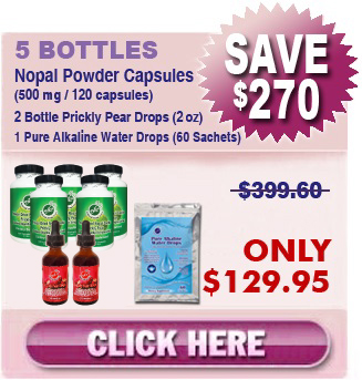 First Time Client - 5 Bottles Freeze Dried Nopal Powder Capsules & 2 Bottles Prickly Pear Drops & 1 Pure Alkaline Water Drops With Coral Calcium First Time Client - 5 Bottles Freeze Dried Nopal Powder Capsules & 2 Bottles Prickly Pear Drops & 1 Pure Alkaline Water Drops With Coral Calcium