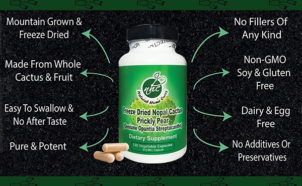 Nopal Powder Capsules (Prickly Pear) Features Nopal Powder Capsules (Prickly Pear) Features